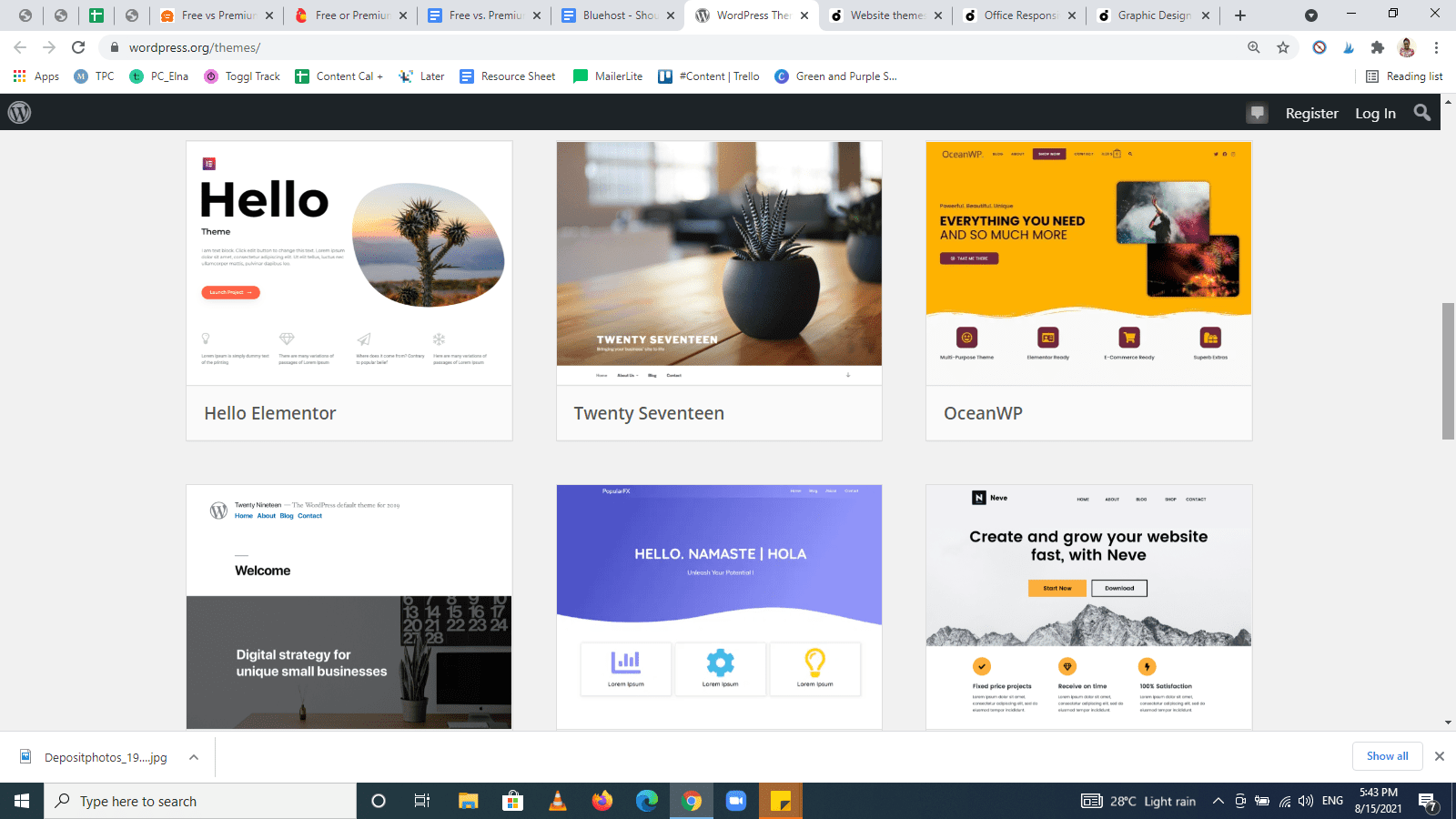 WordPress 官方免费主题目录