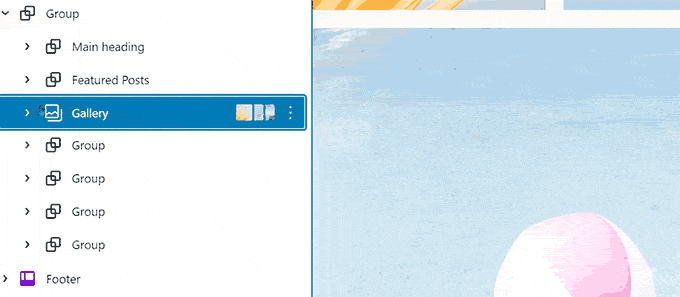 WordPress 6.4 的块编辑器列表视图中的图片预览