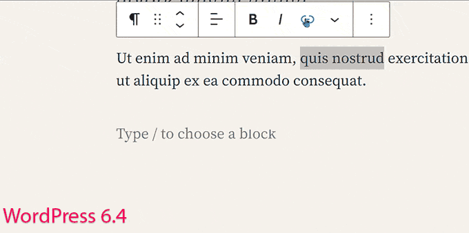 WordPress 6.4 在新选项卡中打开链接