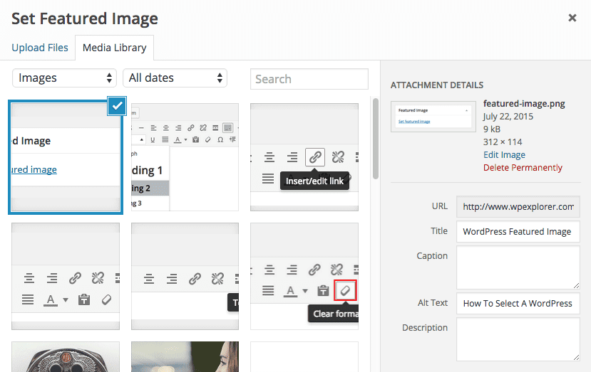 WordPress 设置文章特色图片