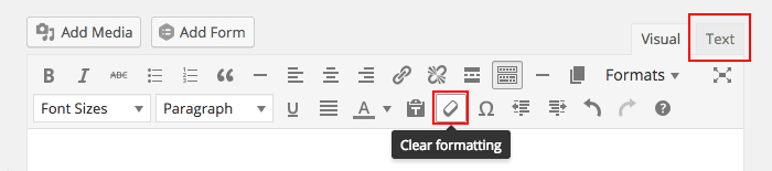 WordPress 清除文章格式