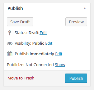 WordPress 文章发布区的选项