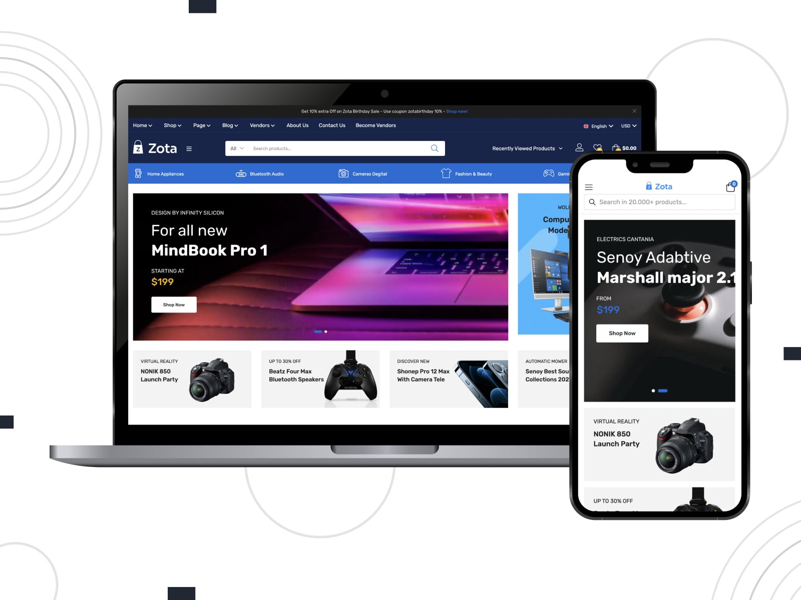 Zota-woocommerce-theme-elementor