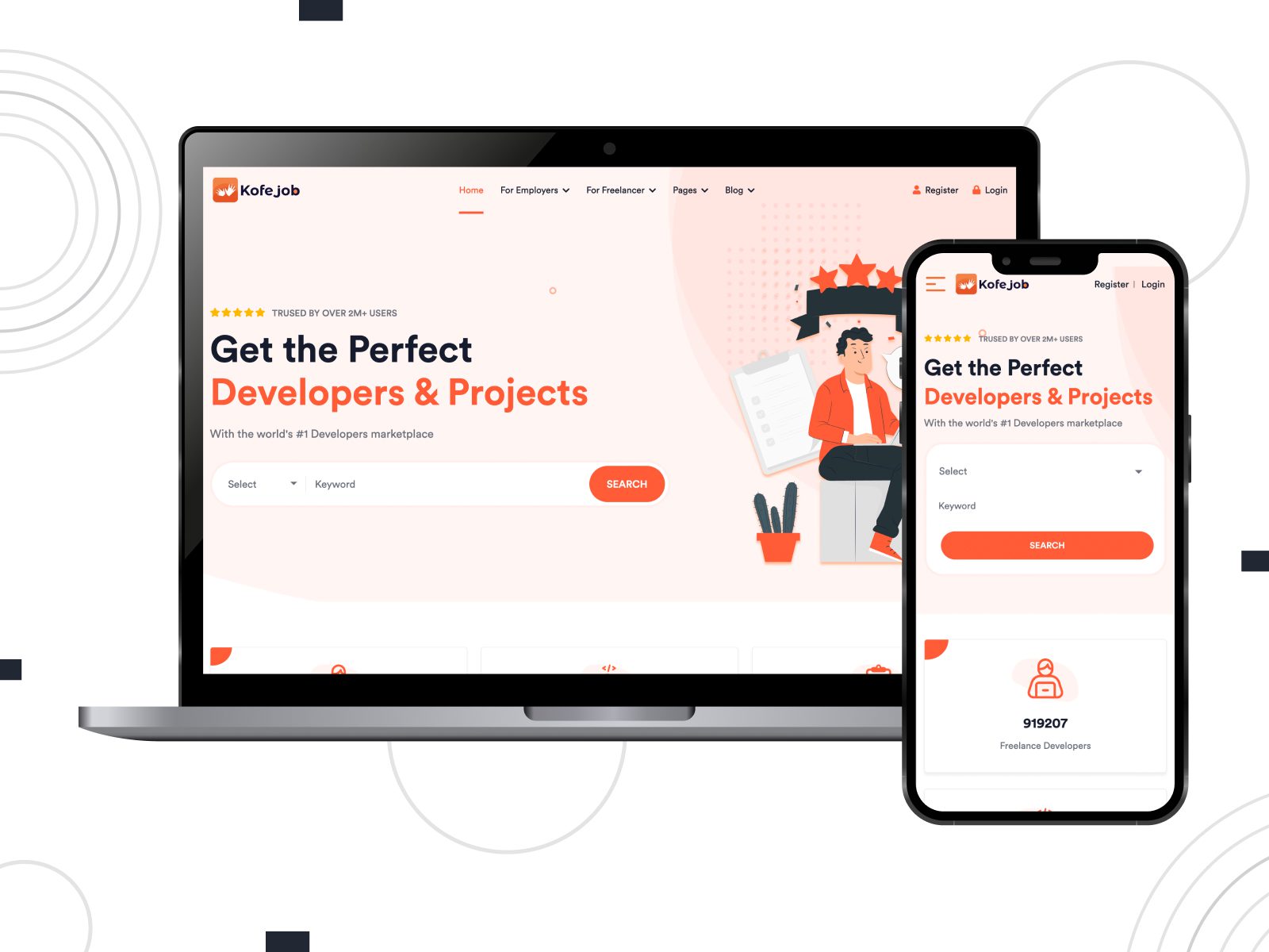 Kofejob - 用于协作平台的 WordPress 主题