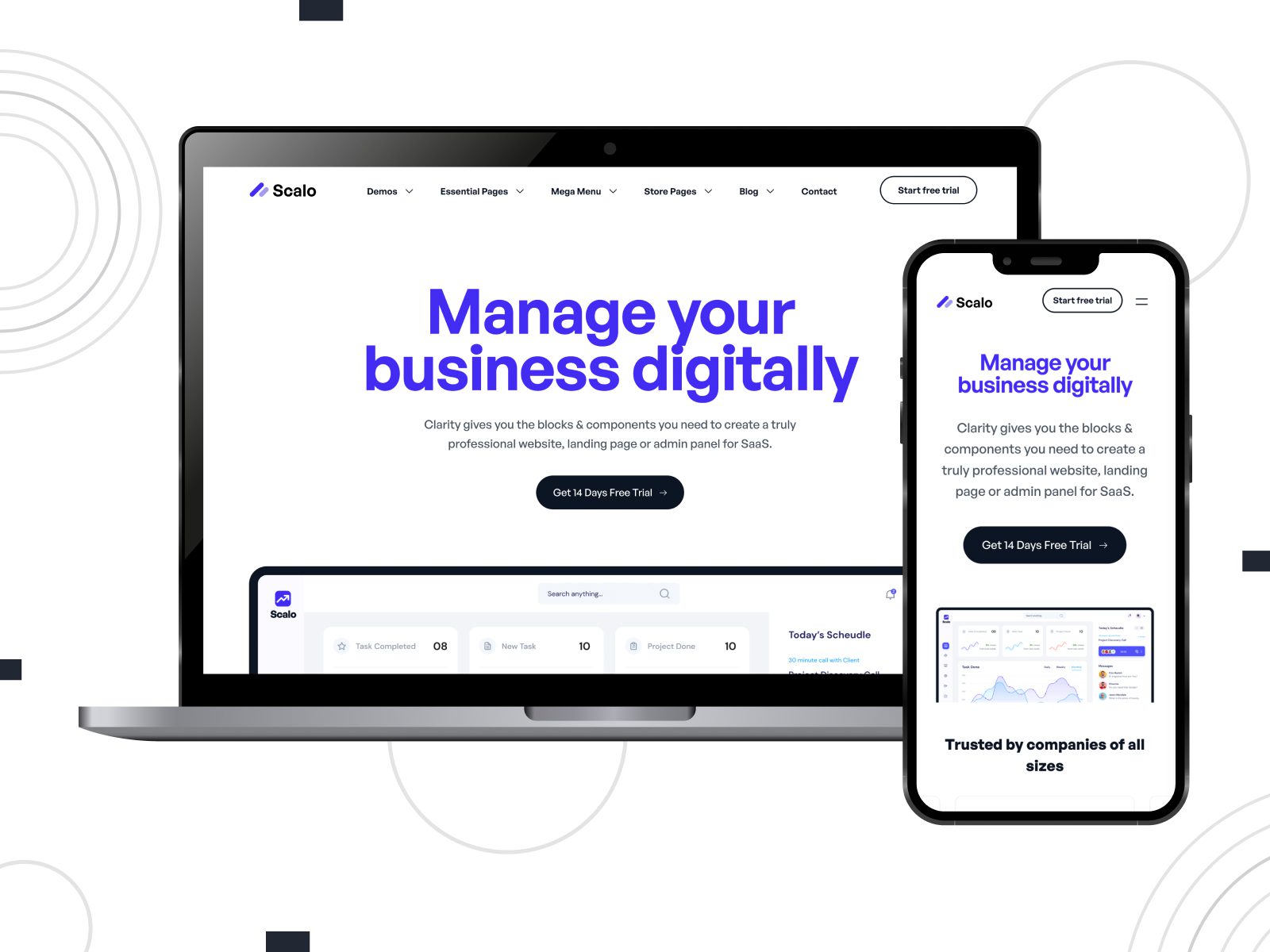 Scalo - 用于客户关系管理(CRM)软件的 WordPress 主题