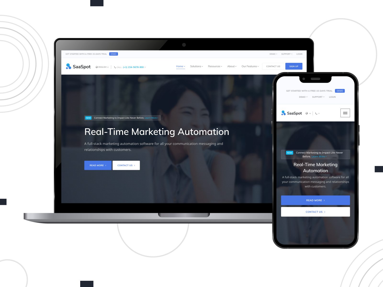 SaaSpot - 面向营销自动化平台的 WordPress 主题