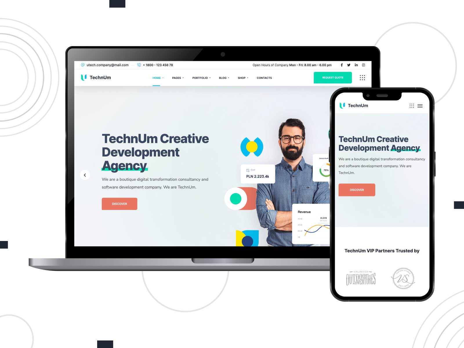 Technum - 适用于营销自动化工具的 WordPress 主题