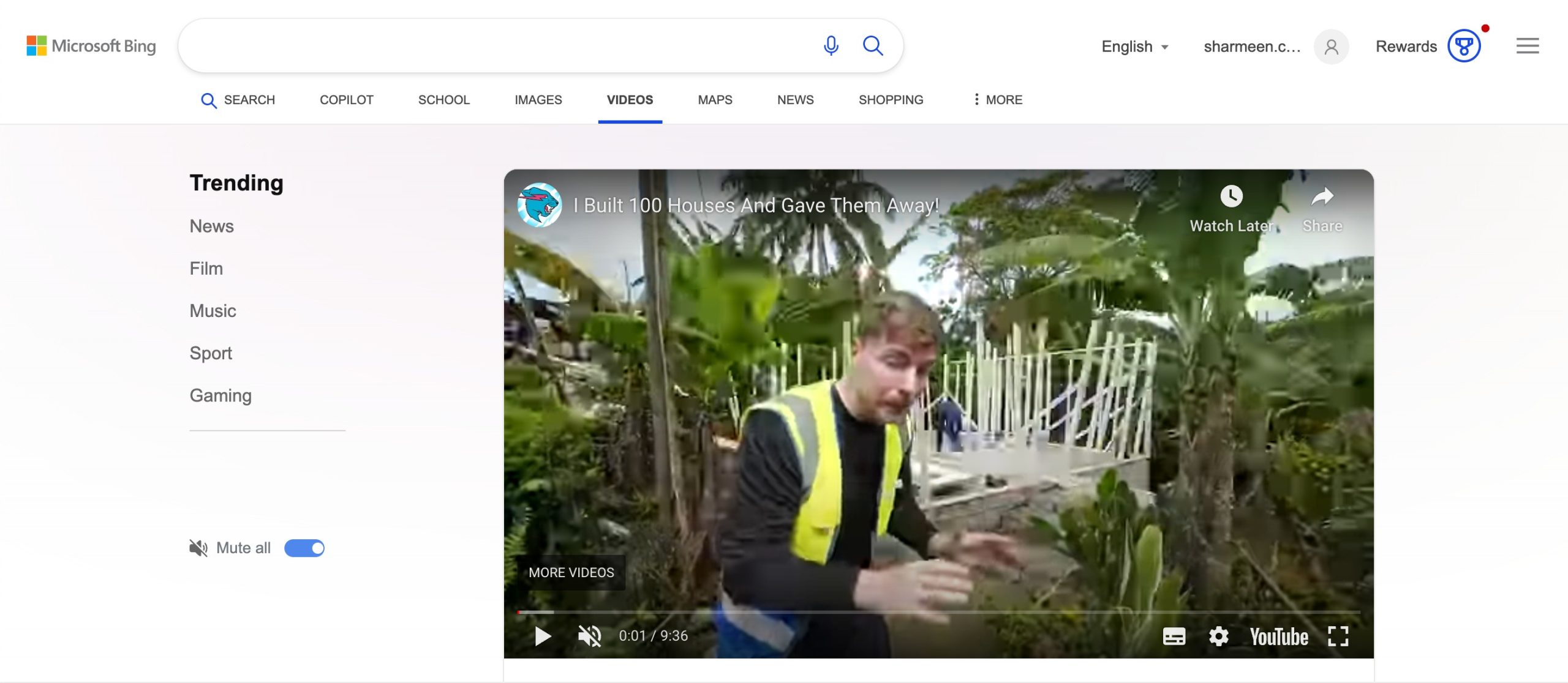 Bing 视频搜索