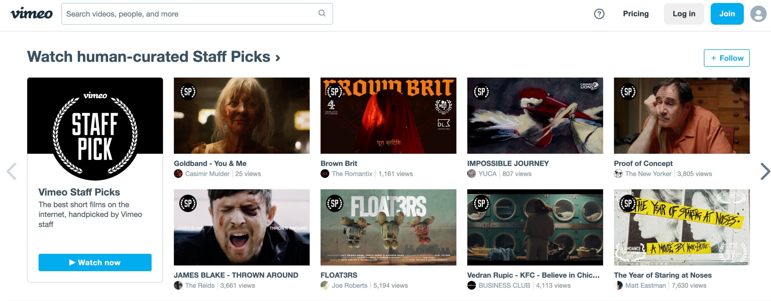 Vimeo 视频搜索