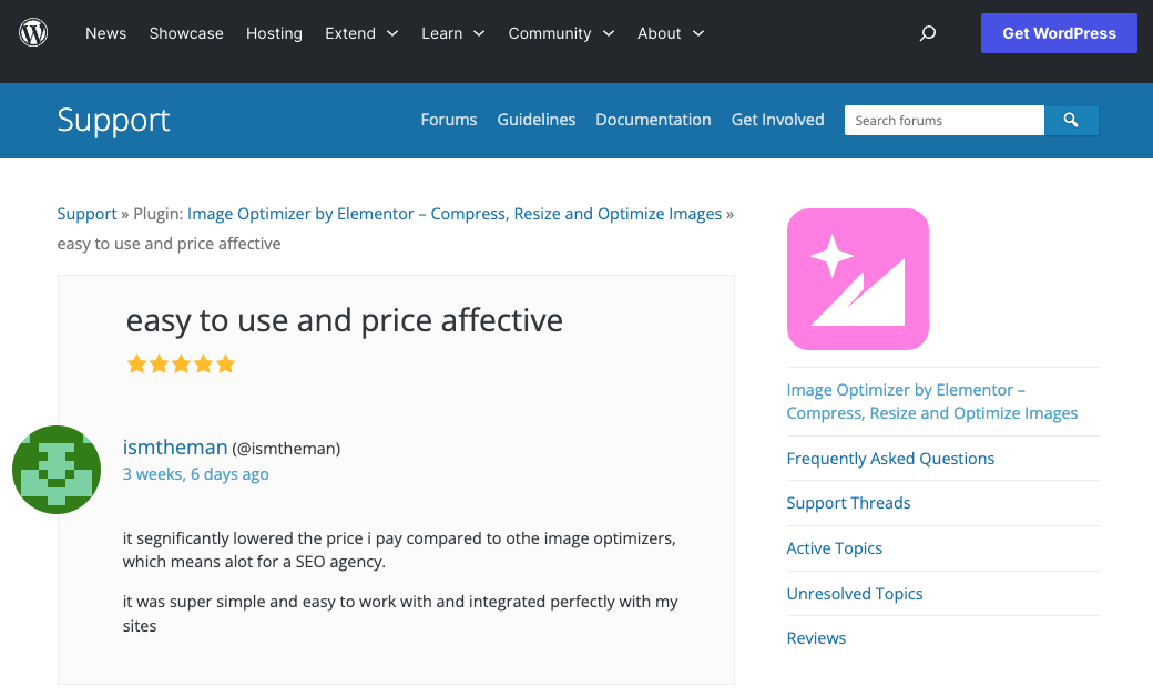 Image Optimizer 客户反馈