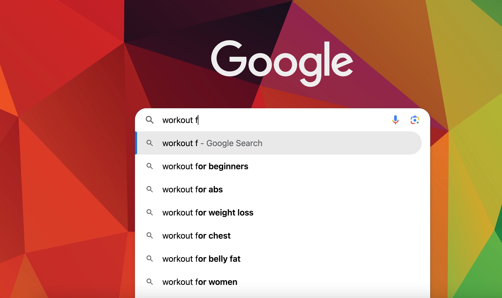 Google 自动建议