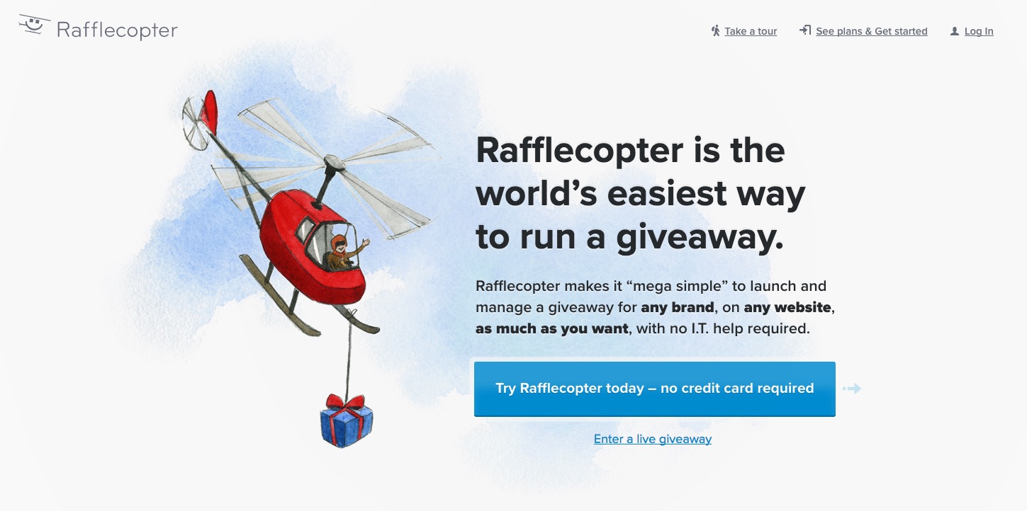 Rafflecopter 赠品页面