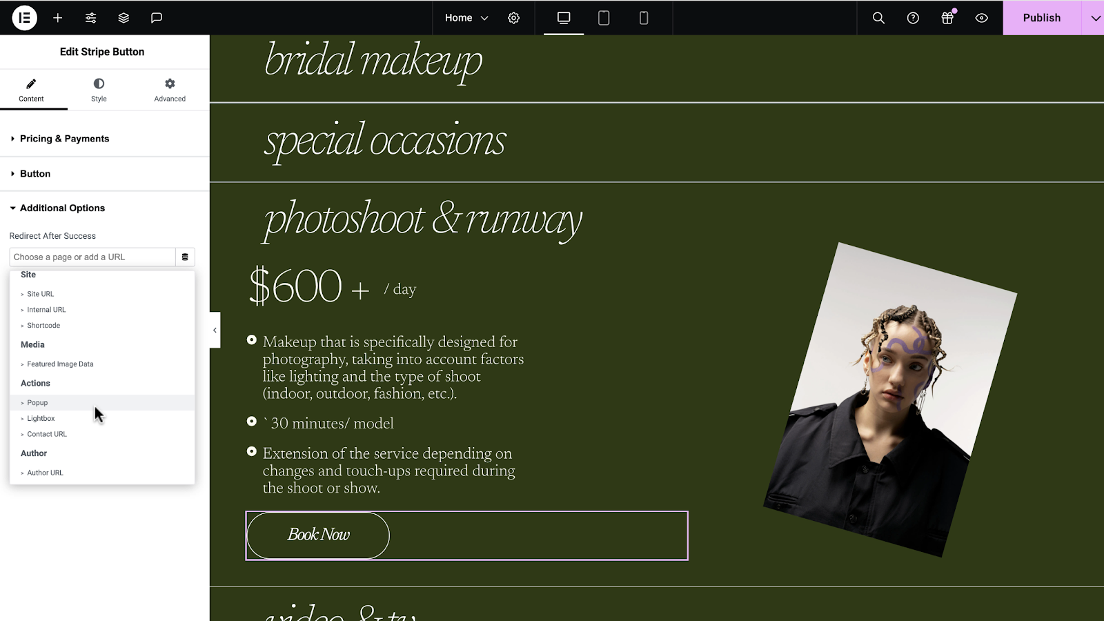 Image 63 How To Add Appointment Scheduling Slots To Your Website With Elementor Pro 创建可实际收取付款和安排预约的行动召唤按钮