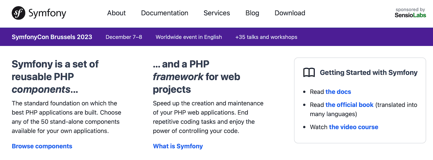 Symfony PHP 框架