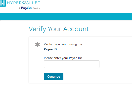 验证您的 Hyperwallet 账户