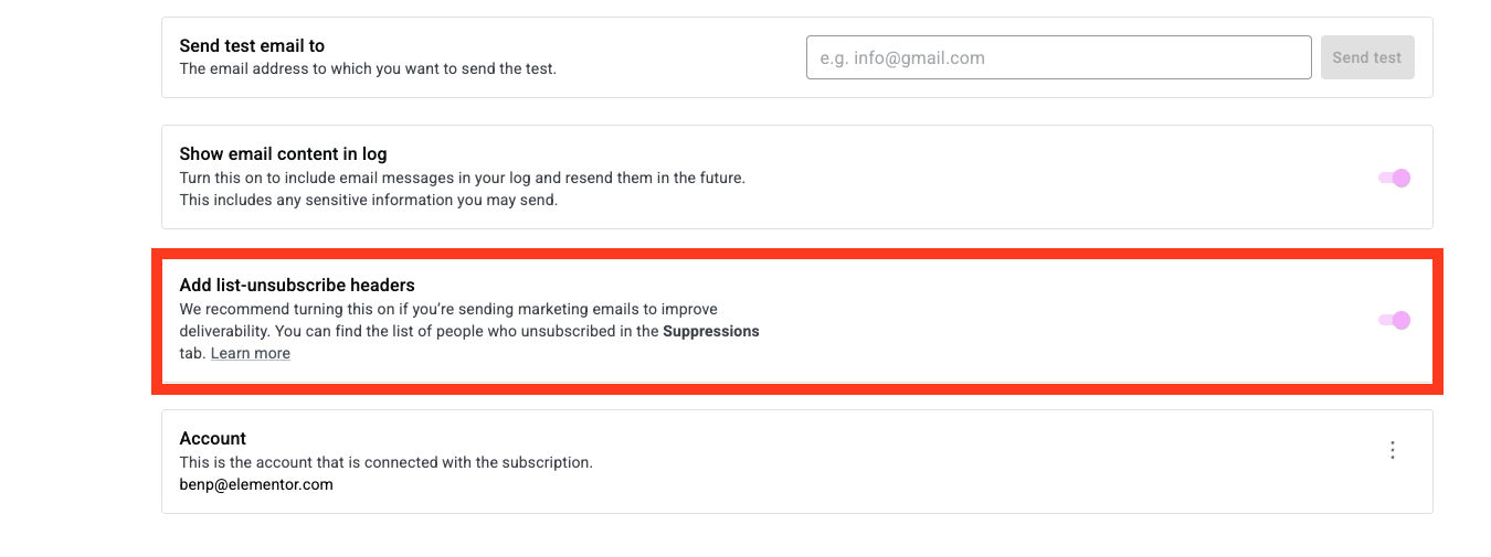 Site Mailer 内置列表取消订阅标头